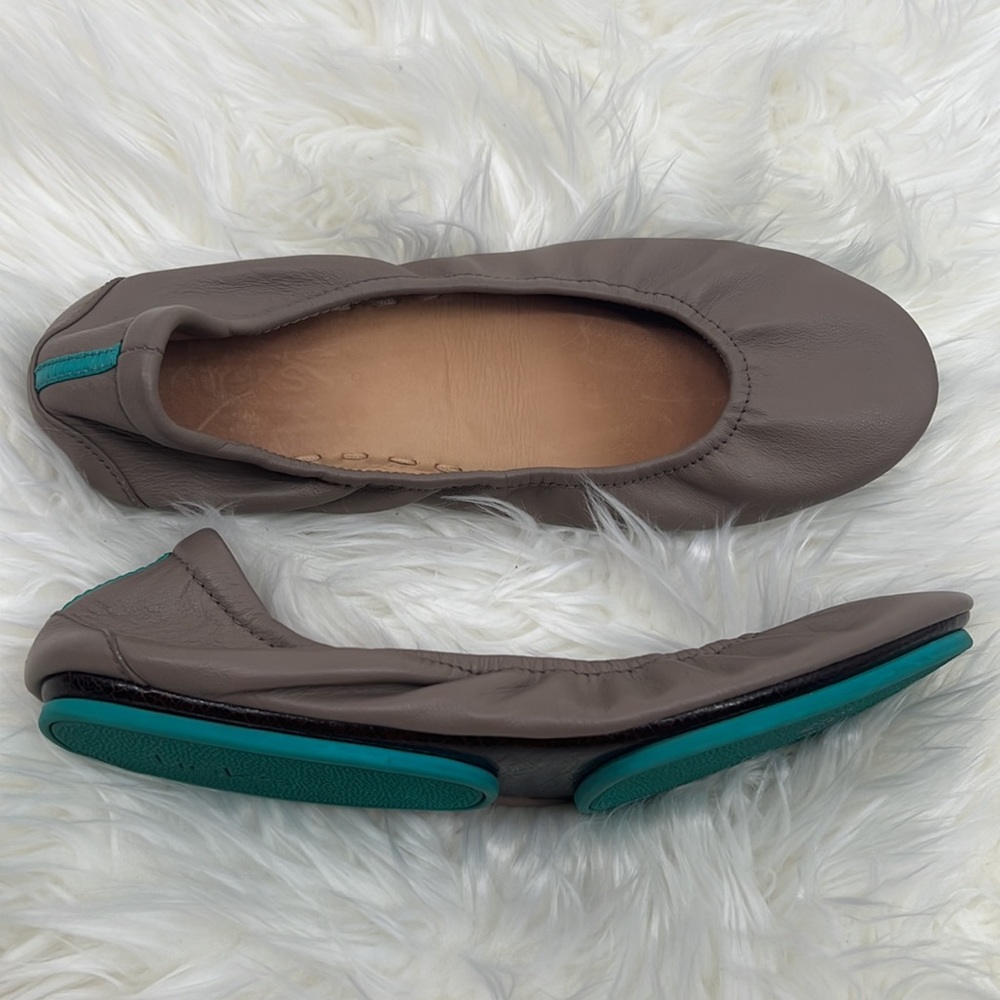 Tieks Taupe Leather Ballet Flats - Picture 10 of 10